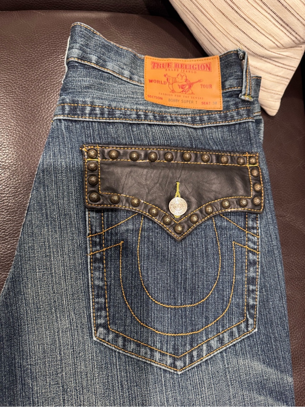 True Religion Men’s “Bobby Super T” Jeans 38